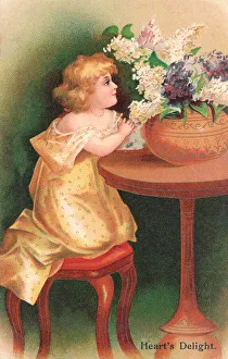 Hearts Prints: Child & Flowers