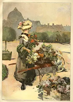 Child of the Garden - young woman with flowers