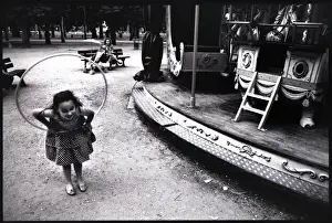 Hula Prints: Child with hula hoop, Paris, France