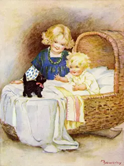 Child with a kitten