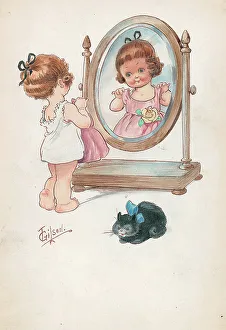 Child in front of mirror