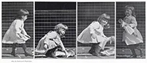 Sequence Prints: CHILD PICKING UP A DOLL (sequence of four) Date: 1887
