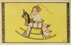 Strapped Prints: Child on a rocking horse