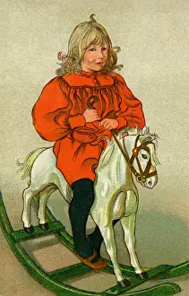 Child on a rocking horse