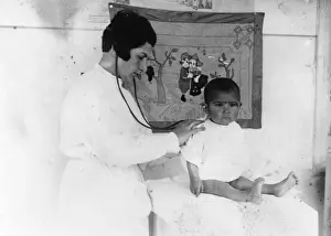 Russians Prints: Child in a Russian Kindergarden Hospital