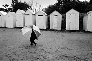 Lonely Prints: Child with umbrella, Brittany, France