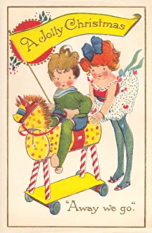 Images Dated 23rd November 2019: Child on wooden horse