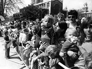 Protest Collection: Children and adults demonstrating against nursery cuts