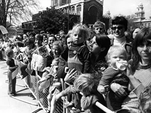 Barriers Prints: Children and adults demonstrating against nursery cuts