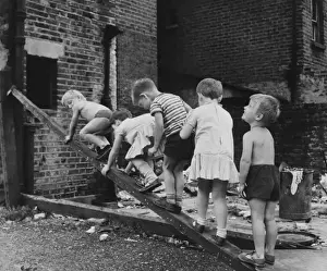 Urchins Prints: Five children on a Balham street, SW London