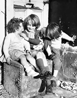 Three children on a Balham street, SW London
