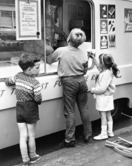 Urchins Prints: Children buying ice cream on a Balham street, SW London