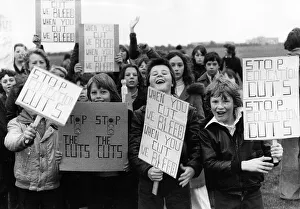 Children campaigning against education cuts, Bristol