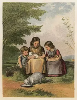 Children and Cats 1850S