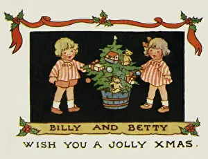 Children at the Christmas tree