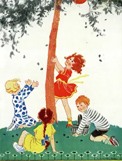 Cones Prints: Children Collecting Fir Cones