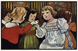 Children dancing together by Charles Robinson
