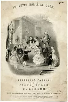 Eight children dancing a quadrille