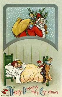 Children dreaming of Santa