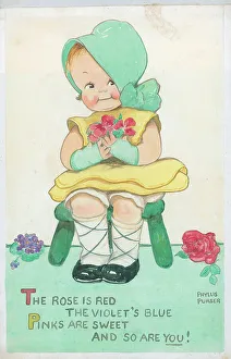 Children dressing up playing Children's Postcard