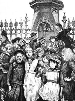 Images Dated 12th February 2016: Children Drinking Fount