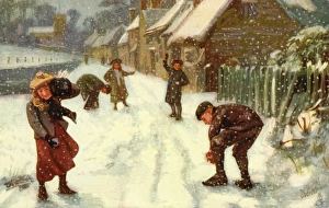 Images Dated 20th July 2011: Children in the falling snow
