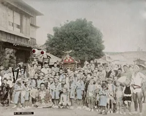 Children in festival parade, Japan