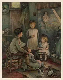 Glow Prints: Children / Fireside C1880