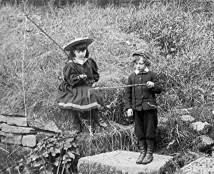 Children fishing