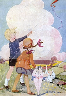 Images Dated 3rd July 2017: Children Fly Kites 1920S