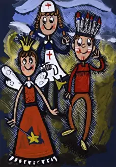 Children have fun dressing up