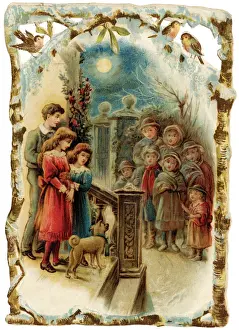 X Mas Prints: Children Hearing Carols