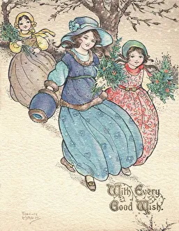 Bunches Prints: Children with Holly