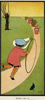 Hoops Prints: Children with Hoops