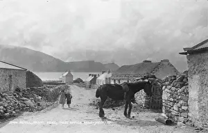 Keel Prints: Children and Horse on Achill Island
