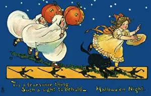 Halloween Prints: Children with Jack-o lanterns