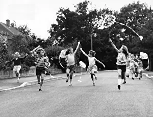 Children with their kites, Horley, Surrey