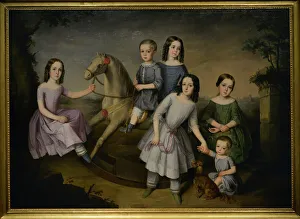 Bourgeoisie Prints: The children of the Lara family, 1832, by Jose
