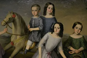 Bourgeoisie Prints: The children of the Lara family, 1832, by Jose