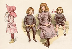 Siblings Collection: Children of London's West End. Boys: knitted jersey suits with knickerbockers
