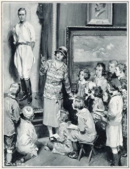 Presentation Collection: Children at Manchester City Art Gallery learning 1925