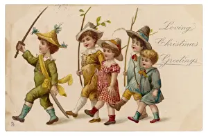 Militaristic Prints: Children Marching
