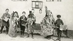 Children in Maytime celebrations, Minehead, Somerset