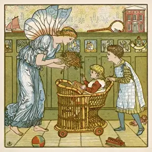 Push Chair Prints: Children in Nursery 1878