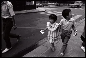Two children, Paris, France