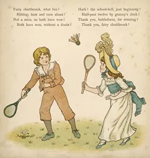 Elegantly Prints: Children Play Battledore