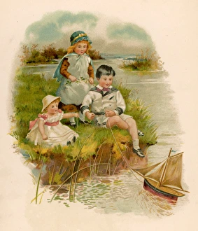 Children & Toy Boat