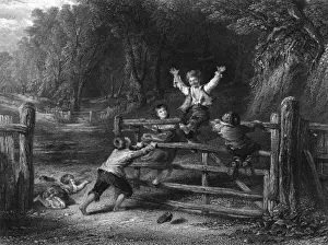 Children Play on Gate
