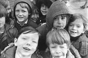 Children in a playground, Dial Park Primary School