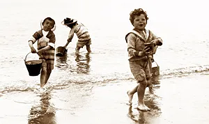 Children playing on beach